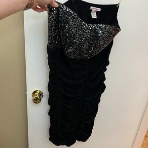 Wishes Wishes Wishes Black Strapless Bodycon Dress